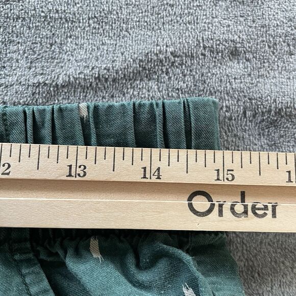 Garnet Hill Pants Womens Small Green Tencel Linen Cropped Drawstring Pull On - Picture 9 of 12